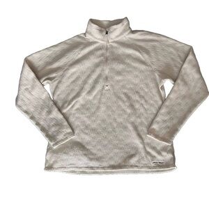 Eddie Bauer Cream Quarter-Zip Pullover